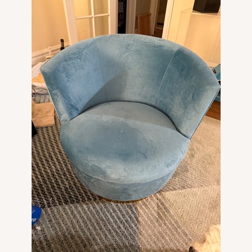 Used 30” Swivel Chair With Gold Base  for sale on AptDeco