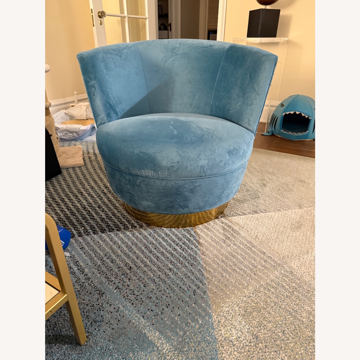 30” Swivel Chair With Gold Base  - image-2