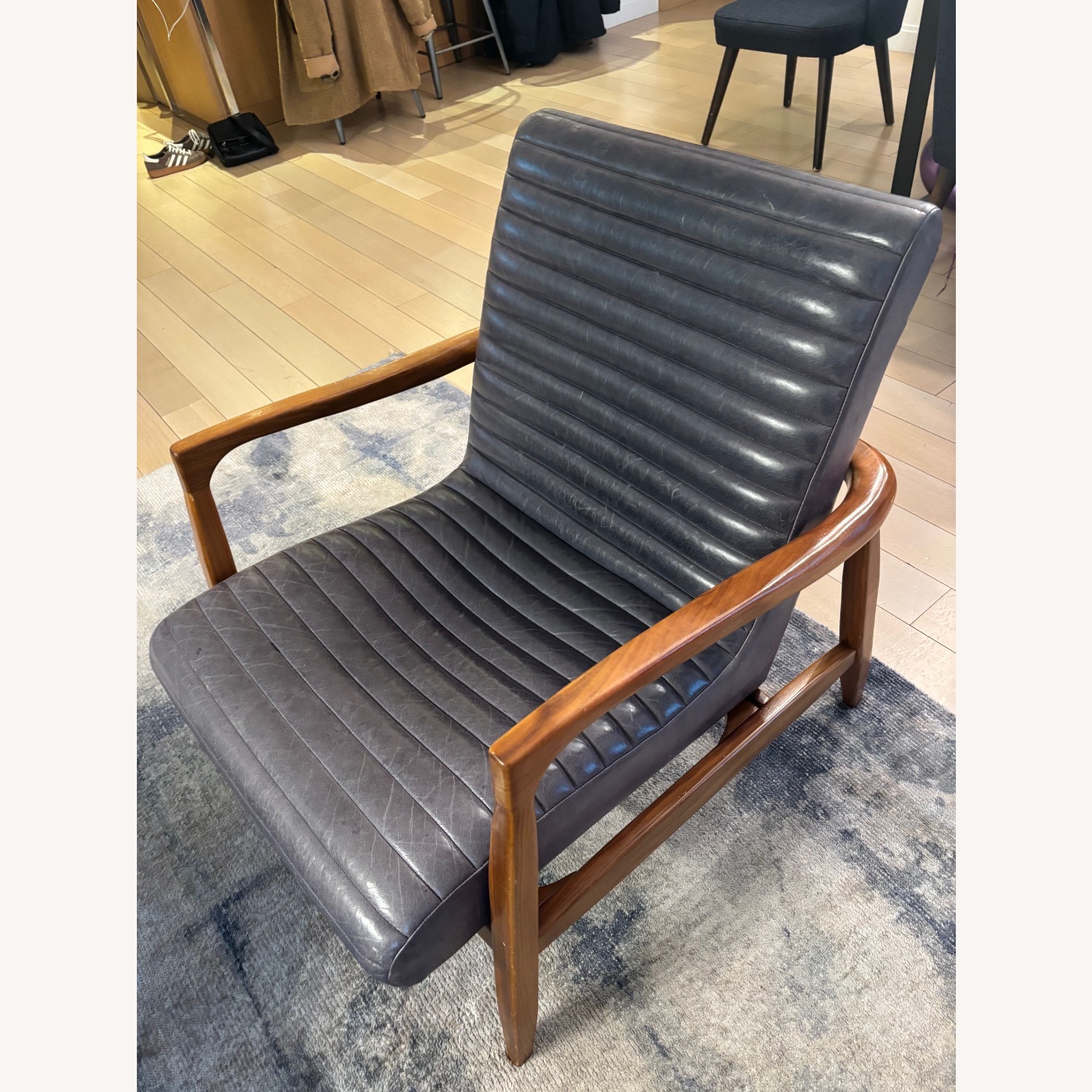 Room & Board Callan Chair in Lagoon Leather Ink - image-6