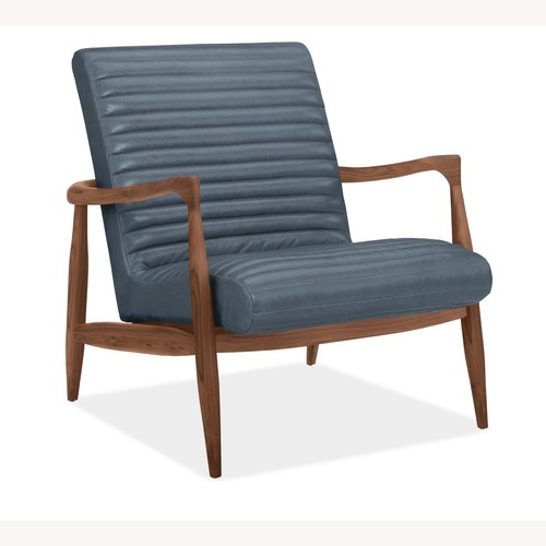 Used Room & Board Callan Chair in Lagoon Leather Ink for sale on AptDeco