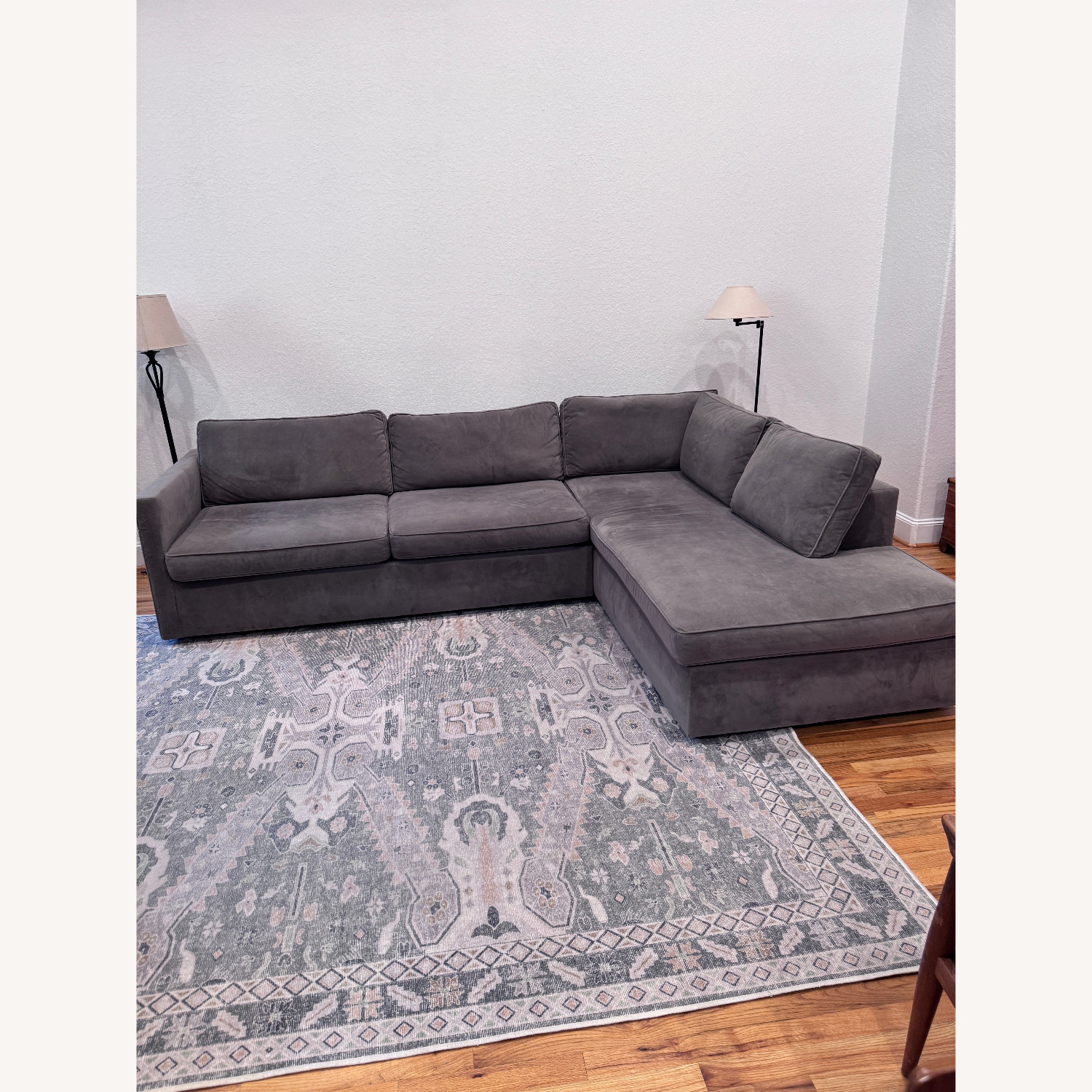 West Elm Harris Sectional Sofa Right Arm Terminal Chaise  - image-6