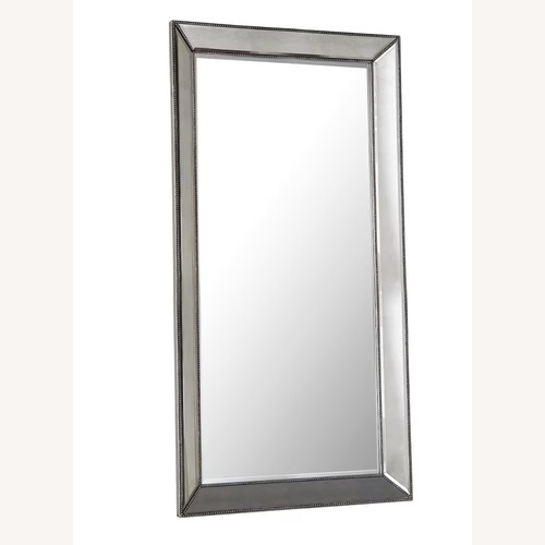 Used Bassett Silver Glass Floor Mirror for sale on AptDeco