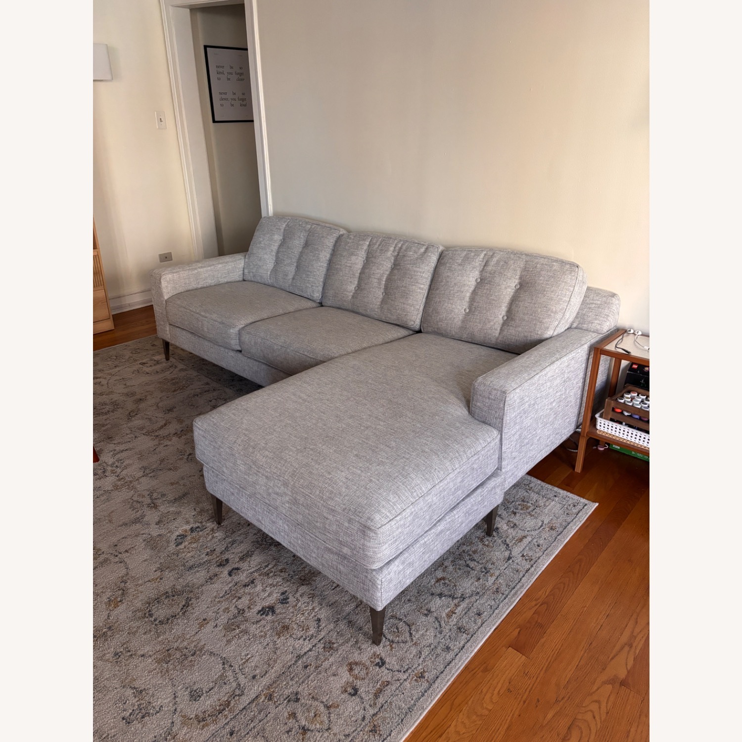 Roy's Furniture Light Gray Fabric 3+ Seater Sofa - image-1