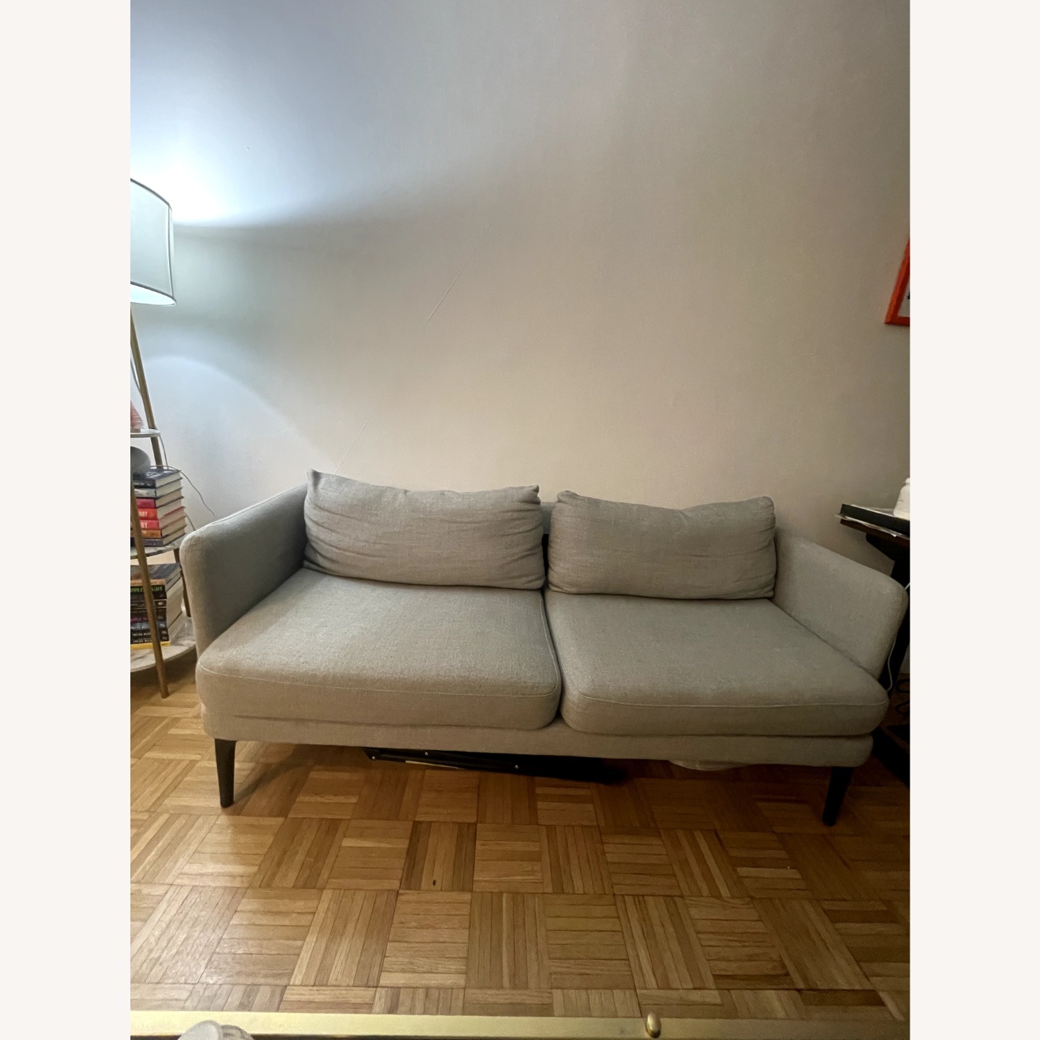West Elm Light Gray Fabric 2 Seater Sofa - image-3