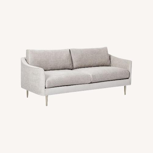 Used West Elm Light Gray Fabric 2 Seater Sofa for sale on AptDeco