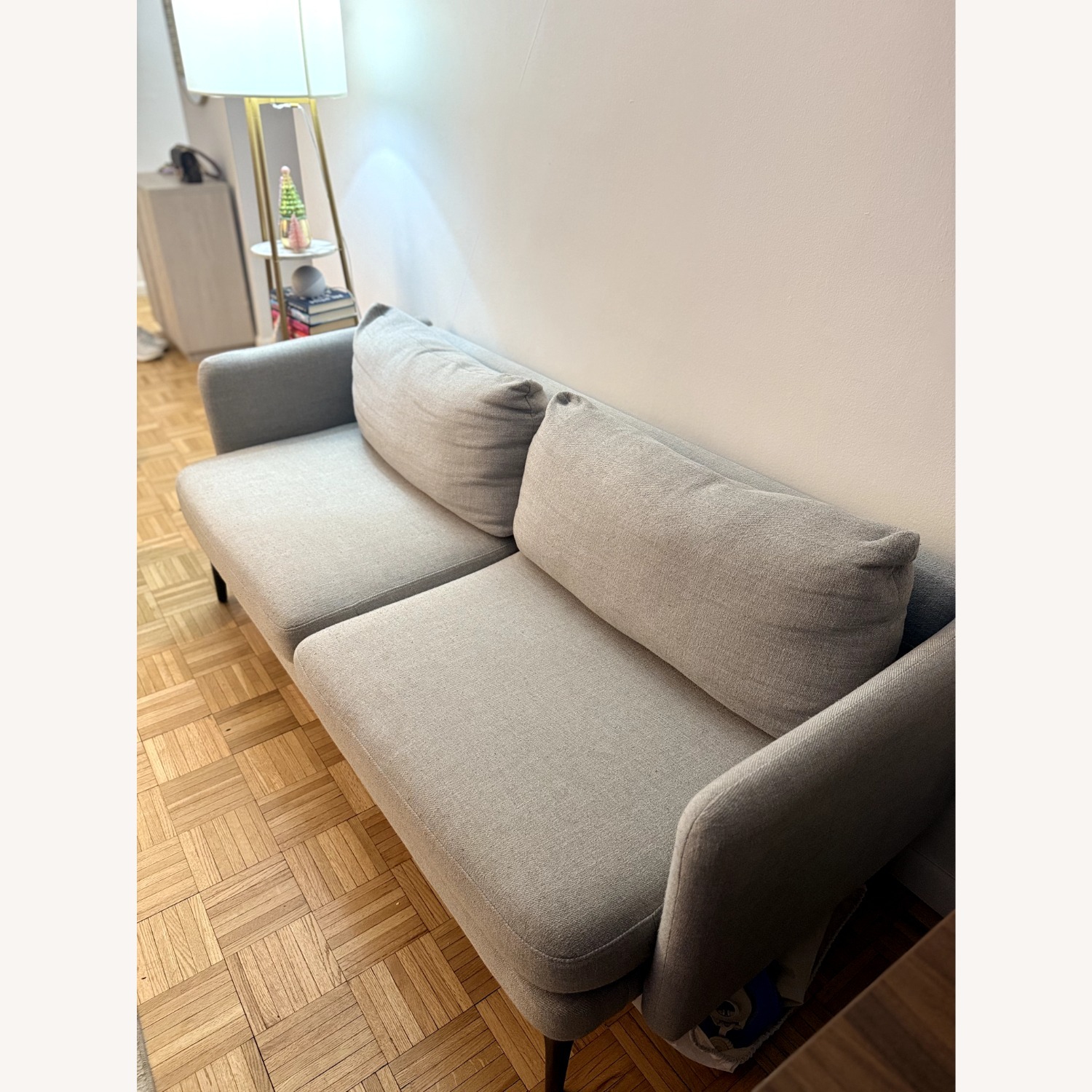 West Elm Light Gray Fabric 2 Seater Sofa - image-2
