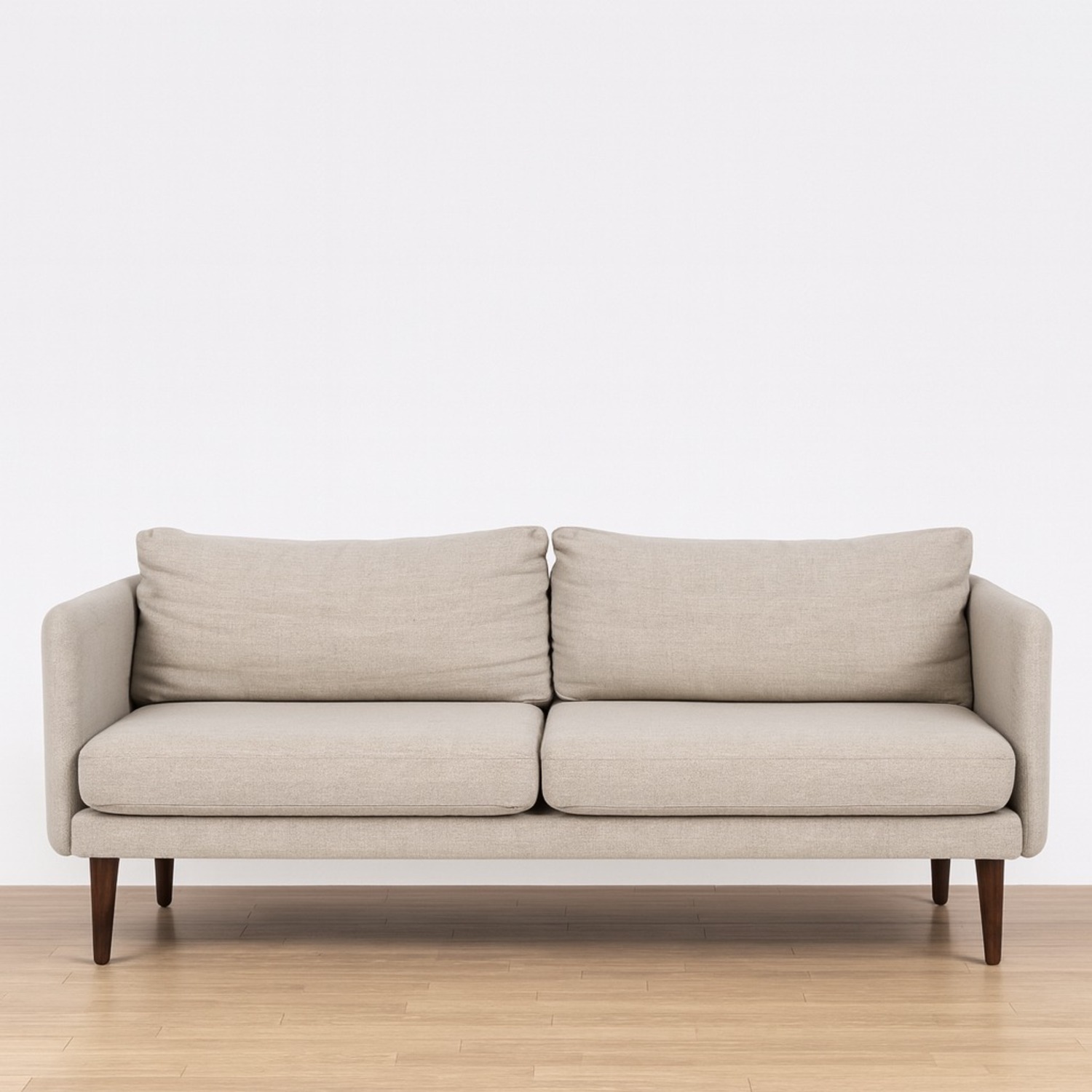 West Elm Light Gray Fabric 2 Seater Sofa - image-1