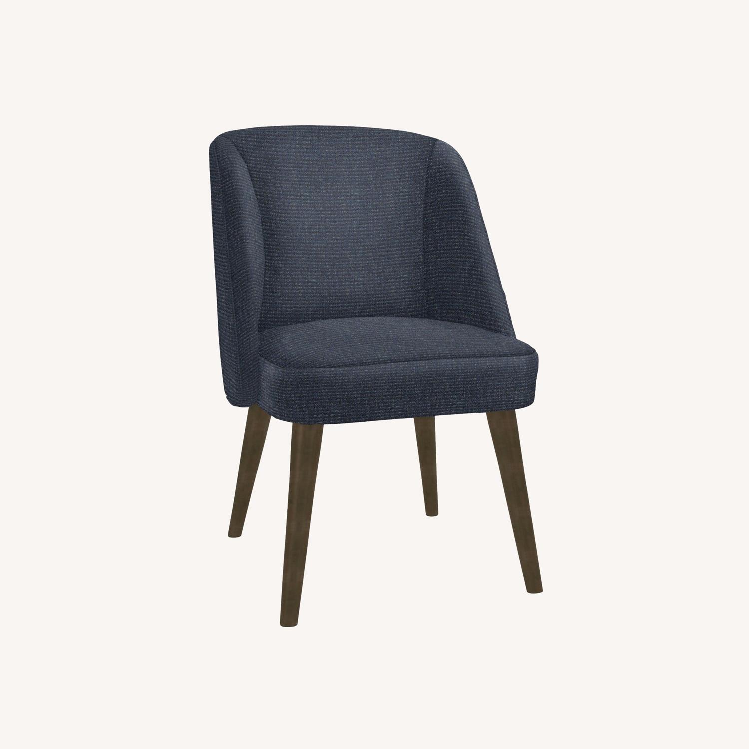 Room & Board Blue Fabric Dining Chairs - image-0