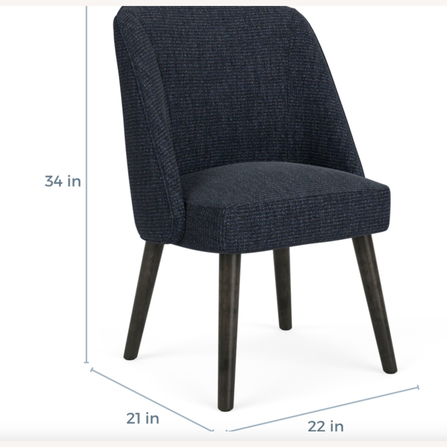 Room & Board Blue Fabric Dining Chairs - image-6