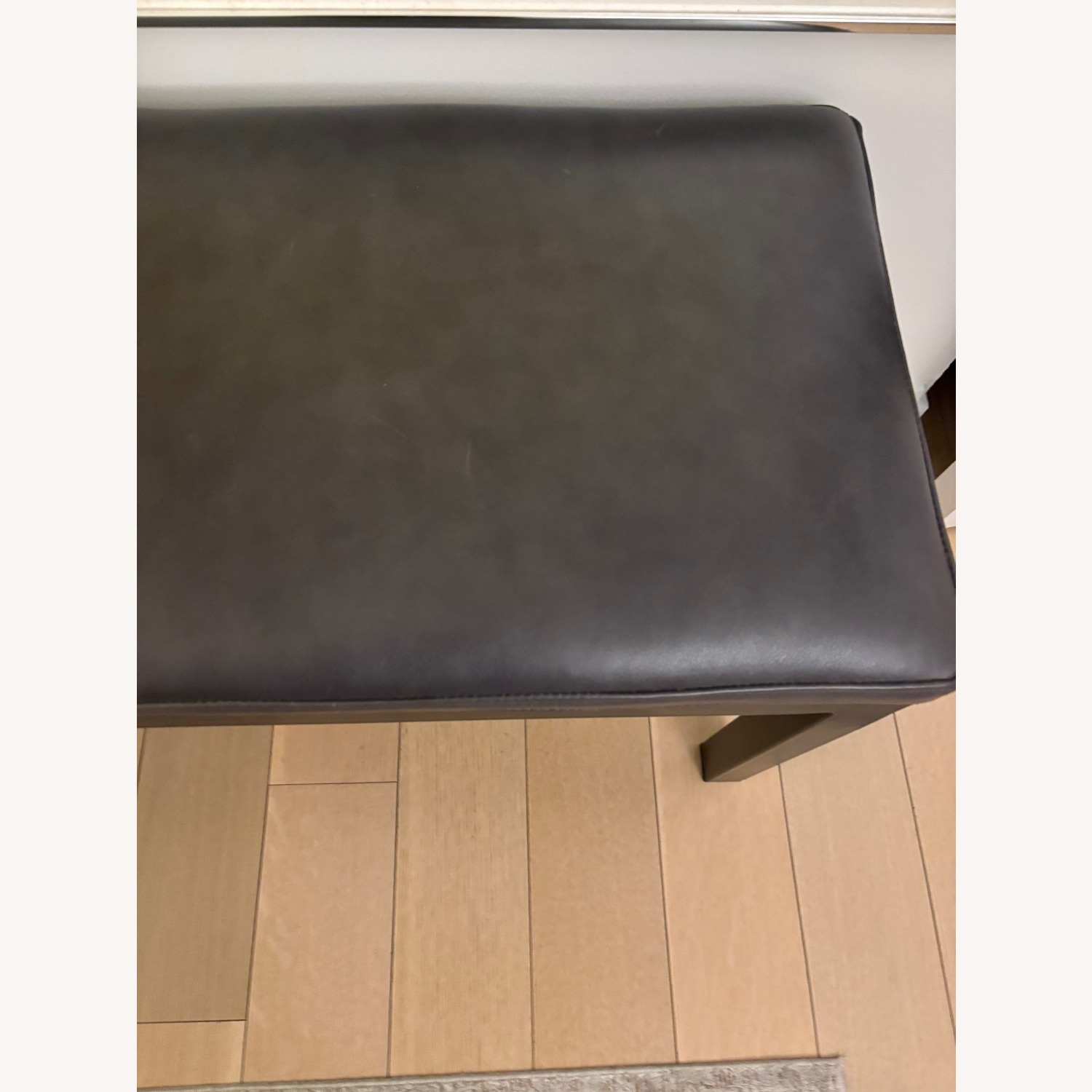 Room & Board Parsons Dark Gray Leather Bench - image-2