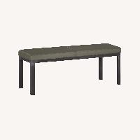 Room & Board Parsons Dark Gray Leather Bench