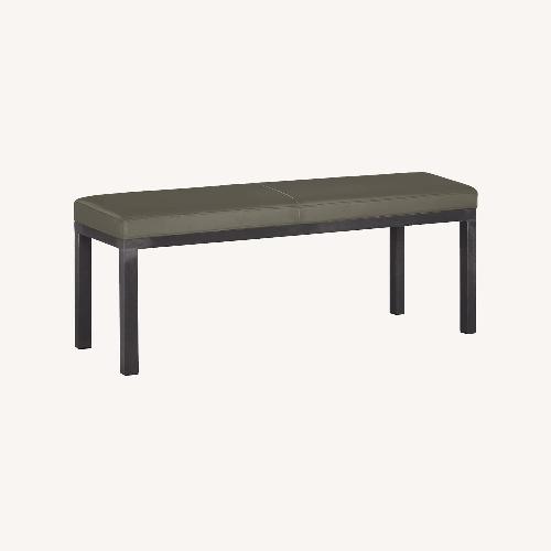 Used Room & Board Parsons Dark Gray Leather Bench for sale on AptDeco