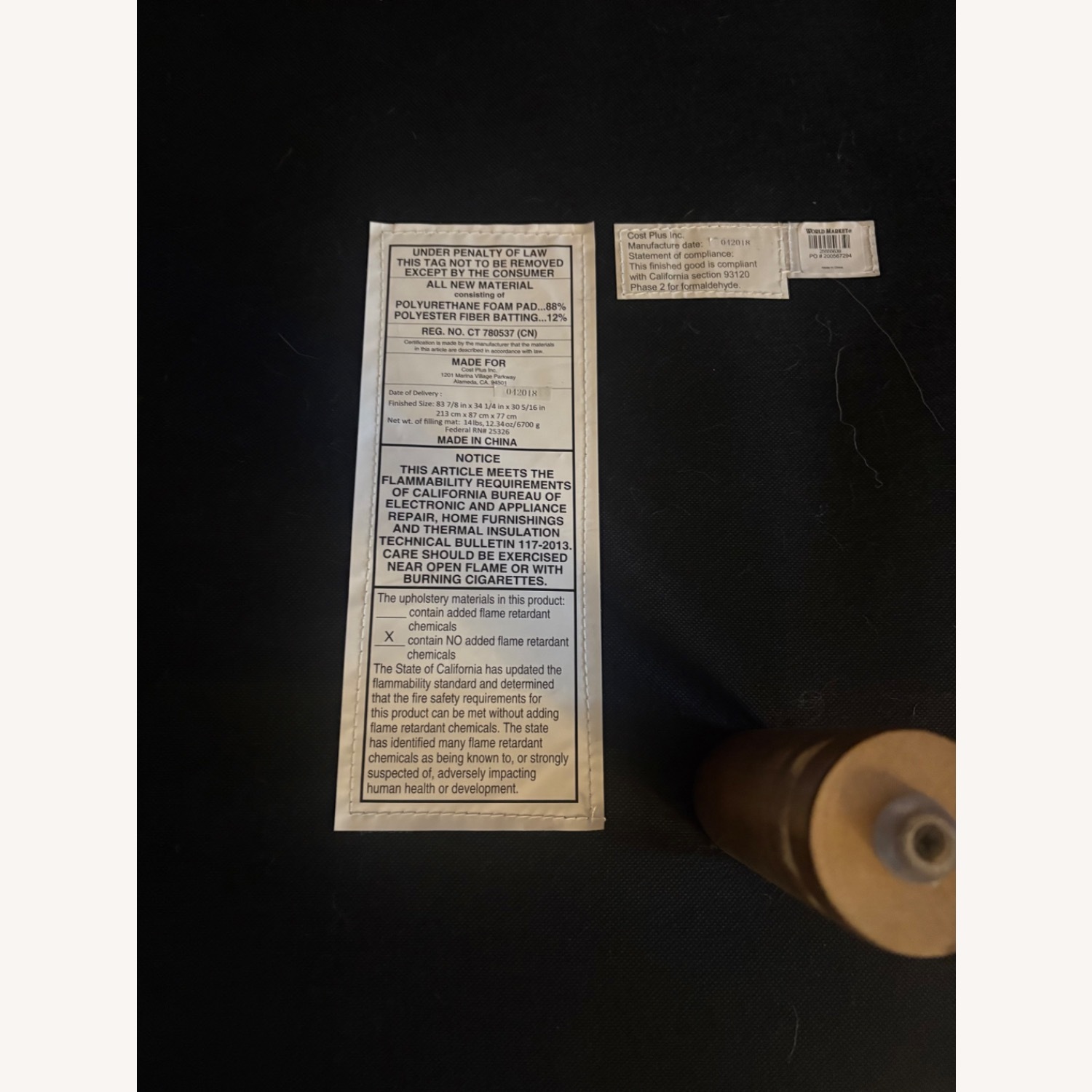 World Market Blue Sofa - image-3