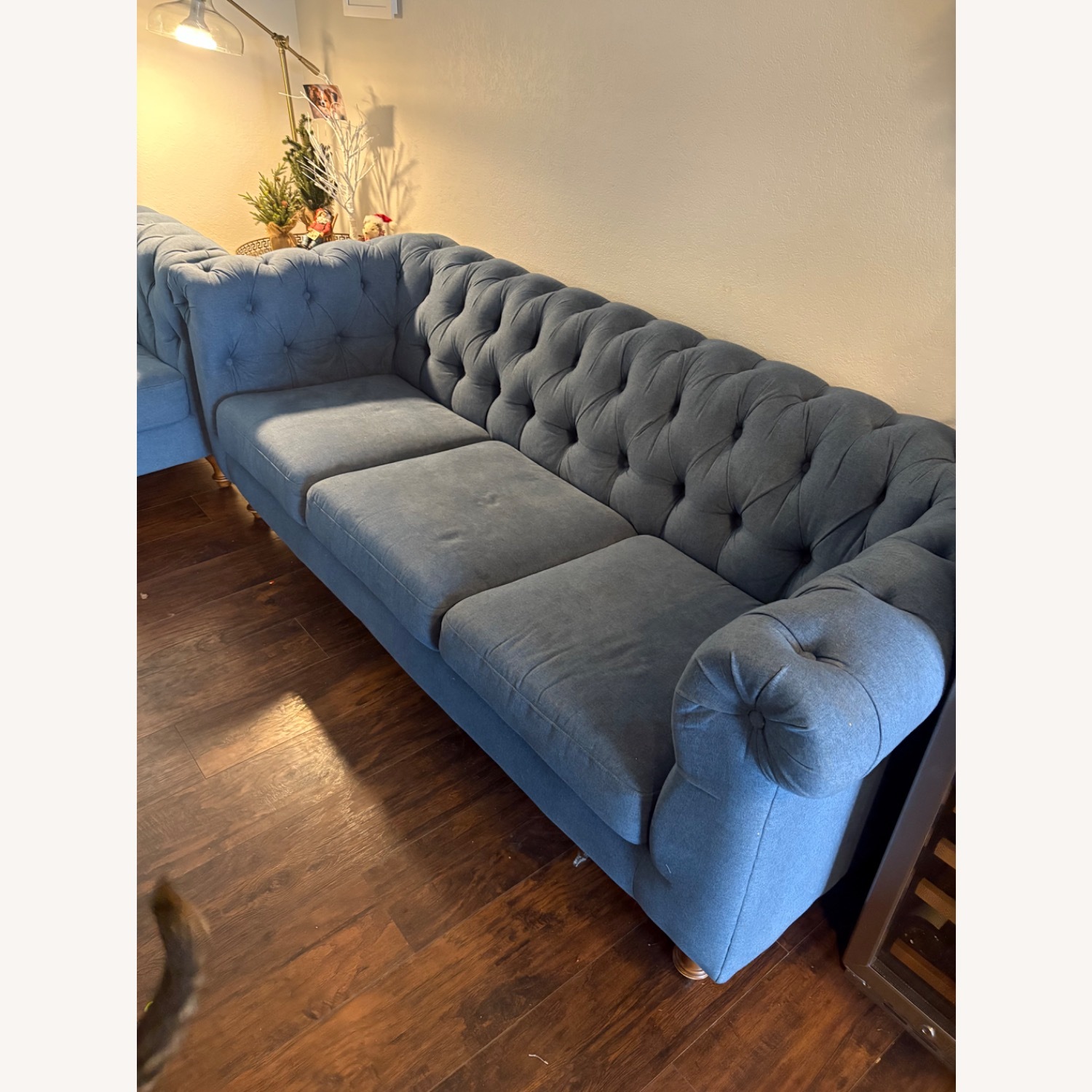 World Market Blue Sofa - image-1