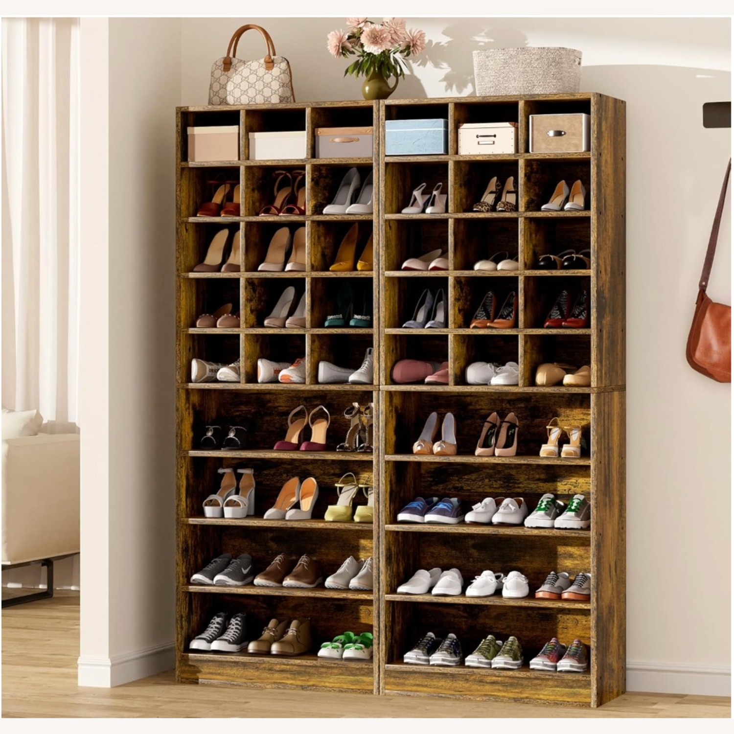 Amazon Wooden Shoe Storage Cabinet - image-1