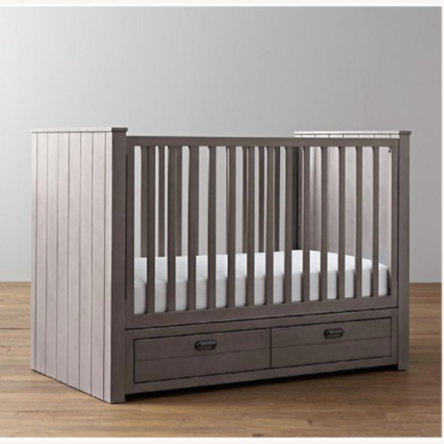 Restoration Hardware Baby & Child Dark Gray Crib - image-0