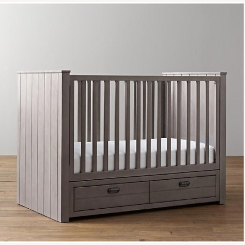 Used Restoration Hardware Baby & Child Dark Gray Crib for sale on AptDeco