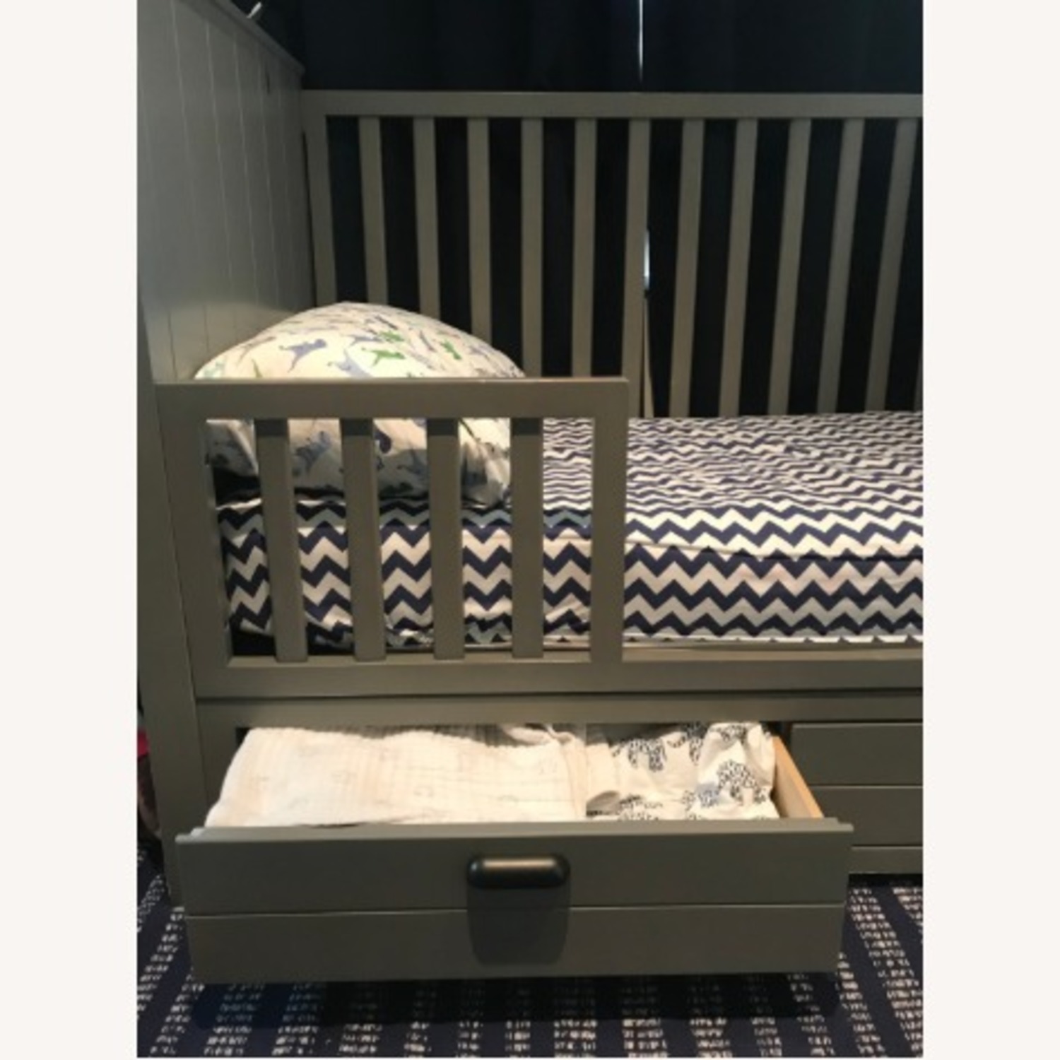 Restoration Hardware Baby & Child Dark Gray Crib - image-2