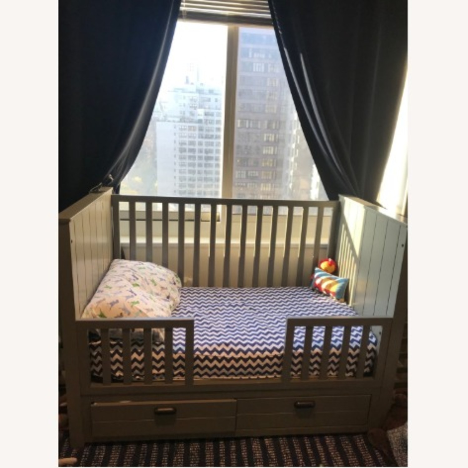 Restoration Hardware Baby & Child Dark Gray Crib - image-4