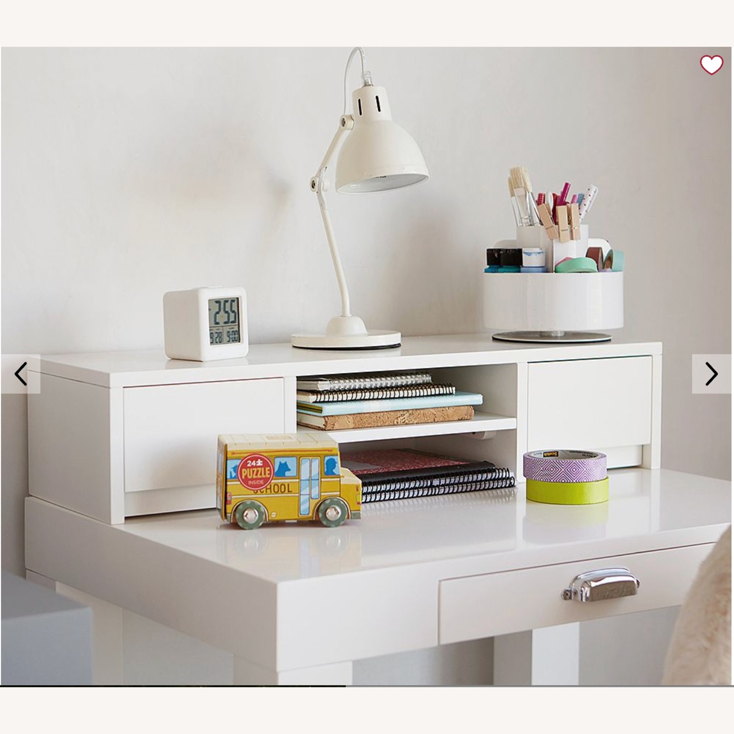 Pottery Barn Kids Parsons White Wood Desk - image-5