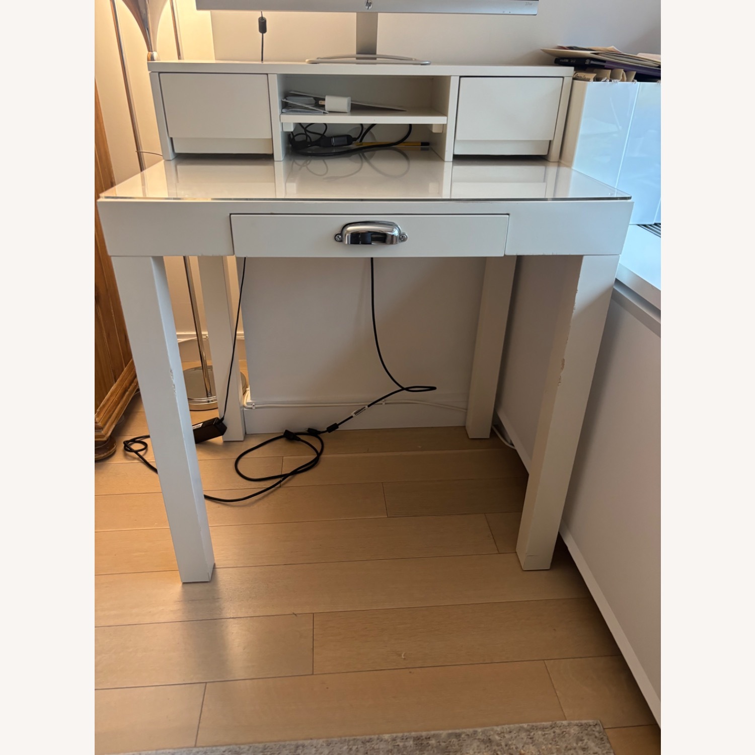 Pottery Barn Kids Parsons White Wood Desk - image-11