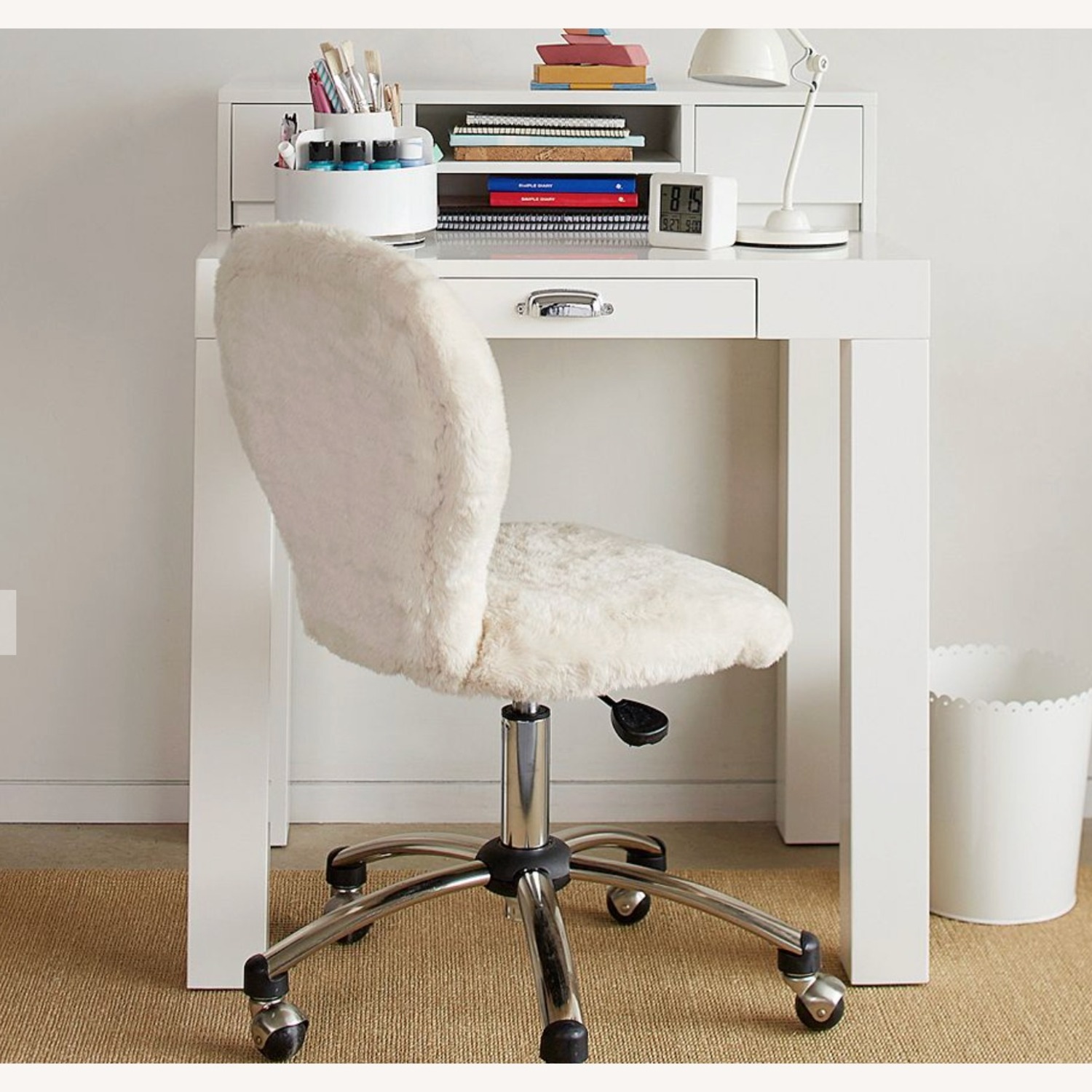 Pottery Barn Kids Parsons White Wood Desk - image-1