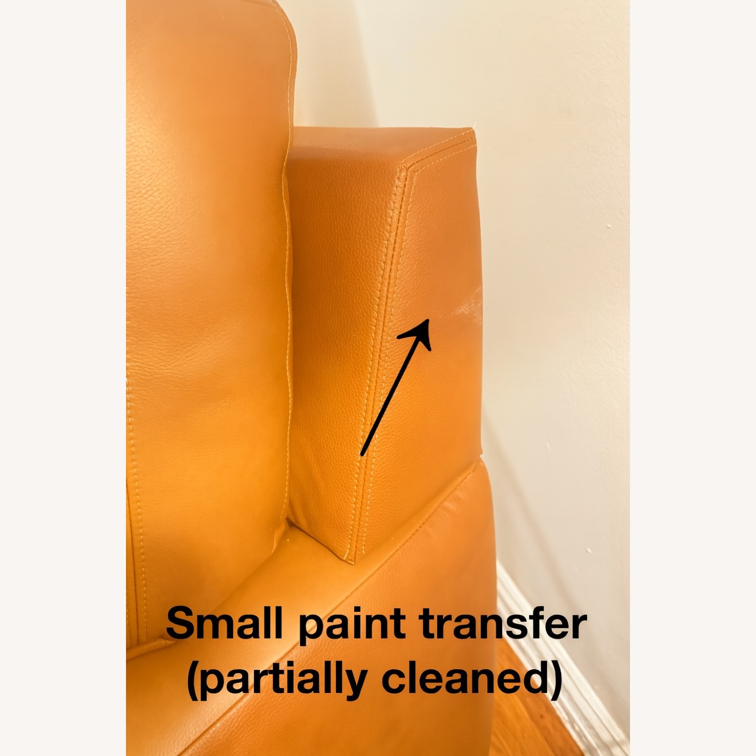 Oak Leather Chair + Ottoman - image-7