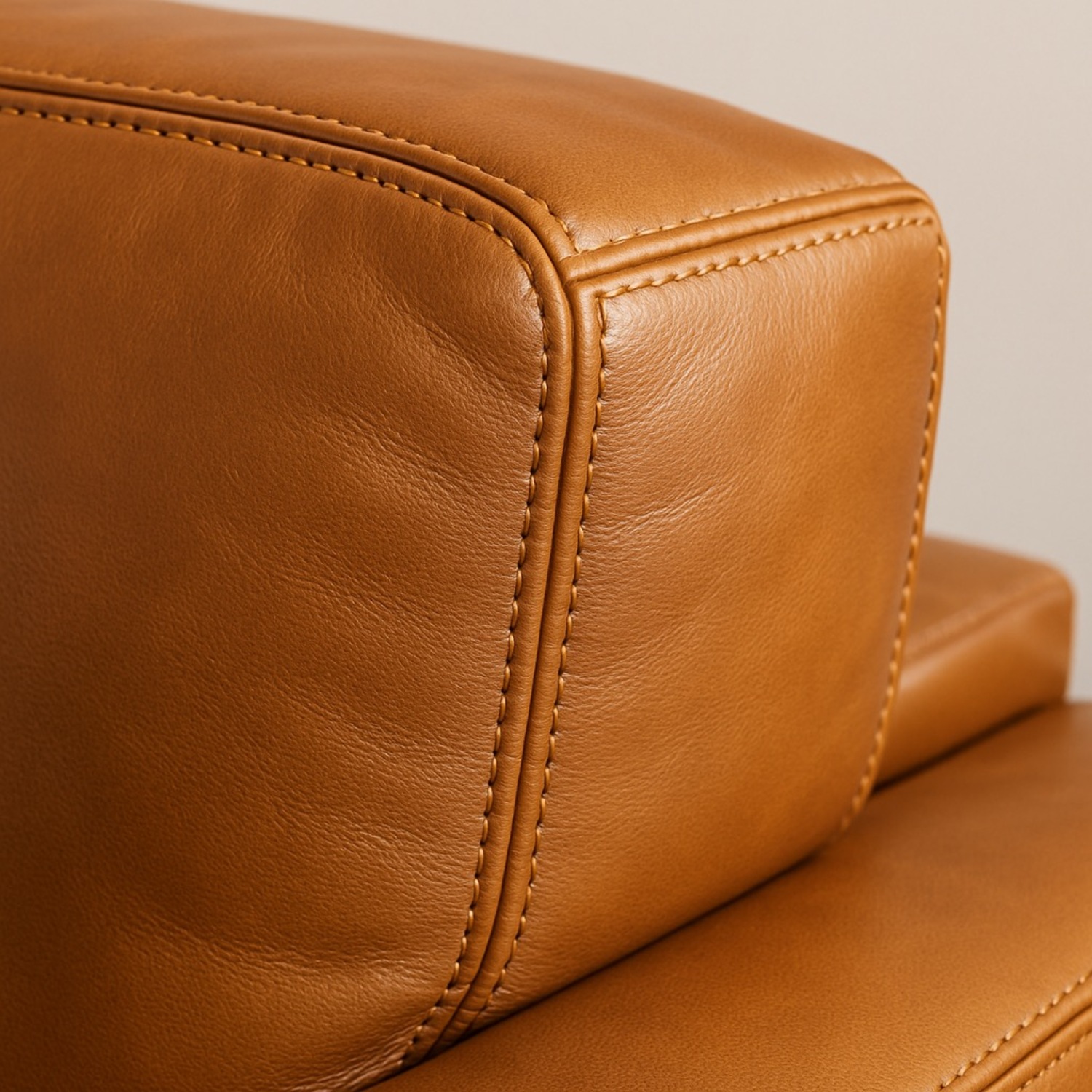 Oak Leather Chair + Ottoman - image-3