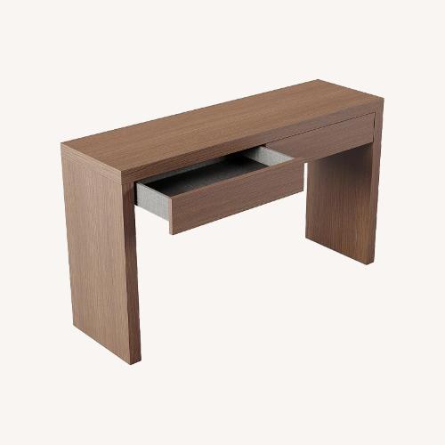 Used Lazzoni Bade Console Dark Gray Wood Side Table for sale on AptDeco