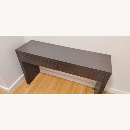 Used Lazzoni Bade Console Dark Gray Wood Side Table for sale on AptDeco