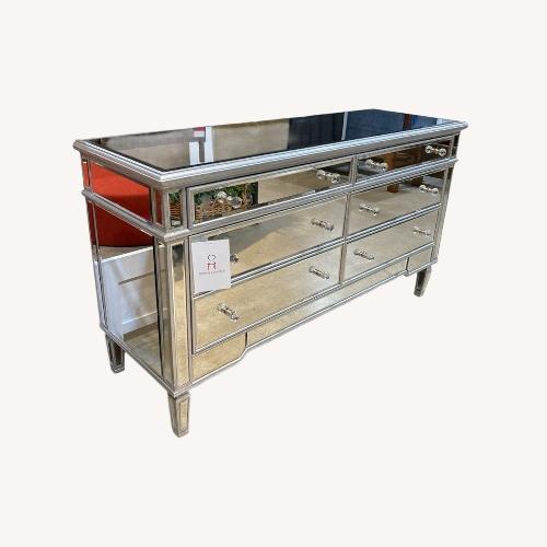 Used Willa Arlo Interiors Ake Mirrored 6-Drawer Dresser for sale on AptDeco