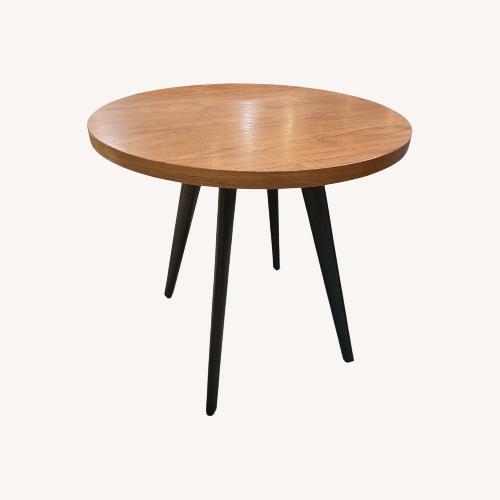 Used Round Wood & Metal Bistro Side Table for sale on AptDeco