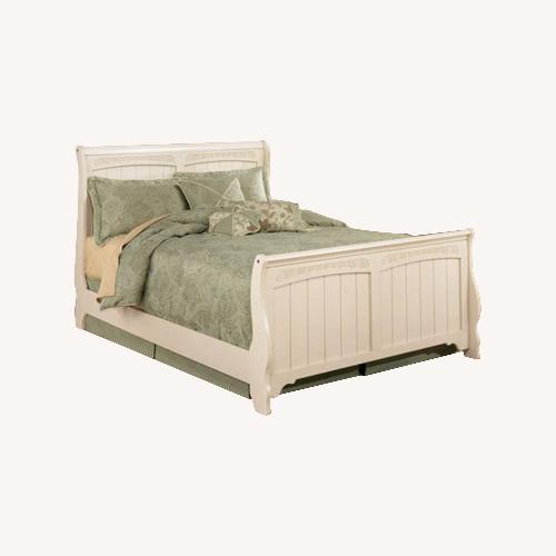 Used Natural Wood Full Bed for sale on AptDeco