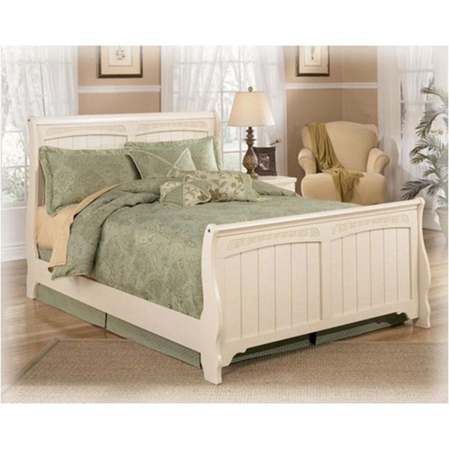 Natural Wood Full Bed - image-5