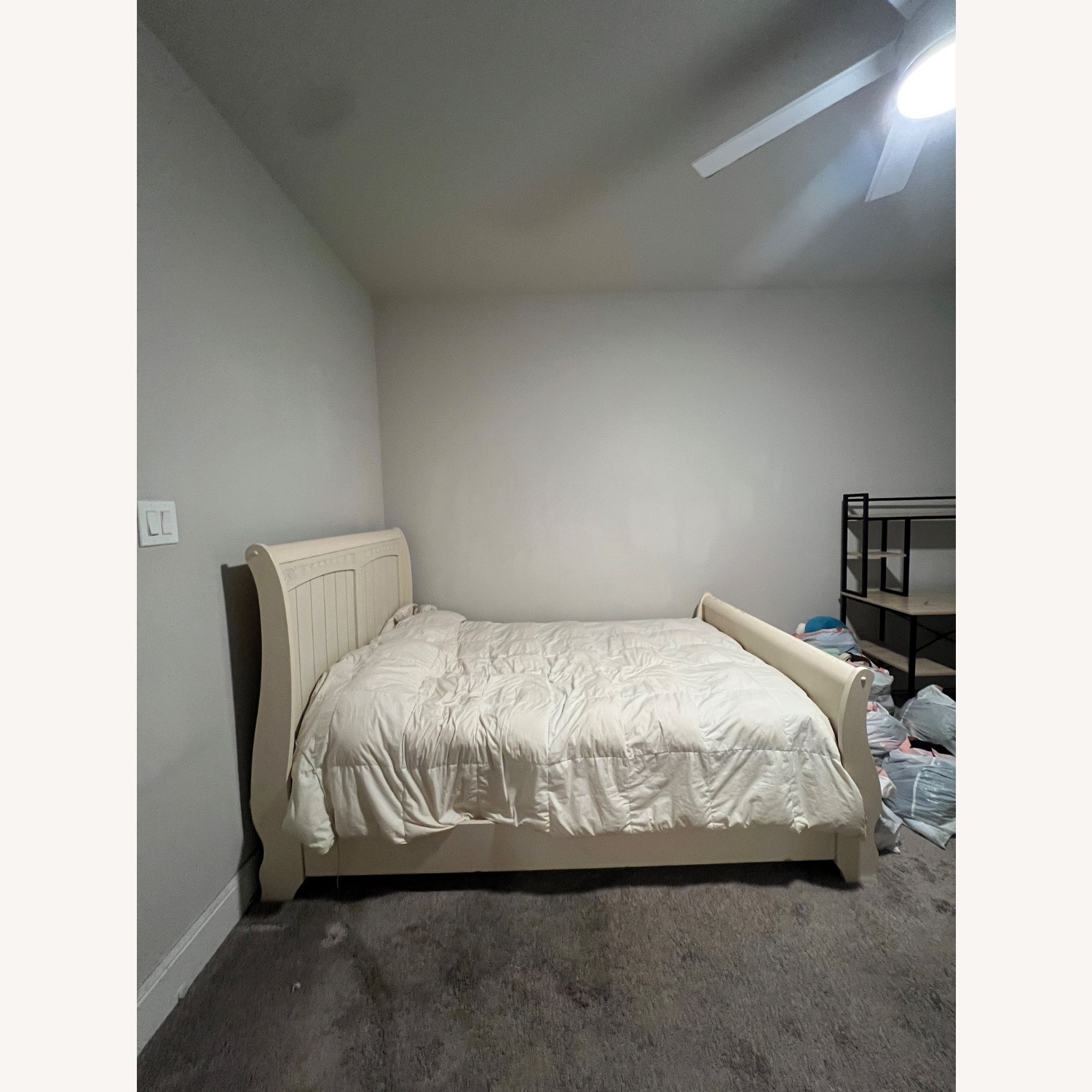 Natural Wood Full Bed - image-2