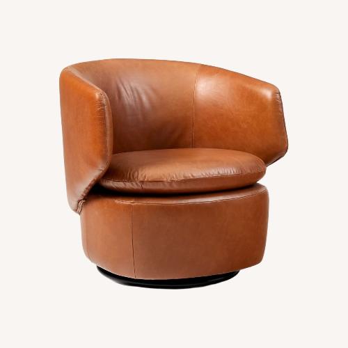 Used West Elm Crescent Leather Chair for sale on AptDeco