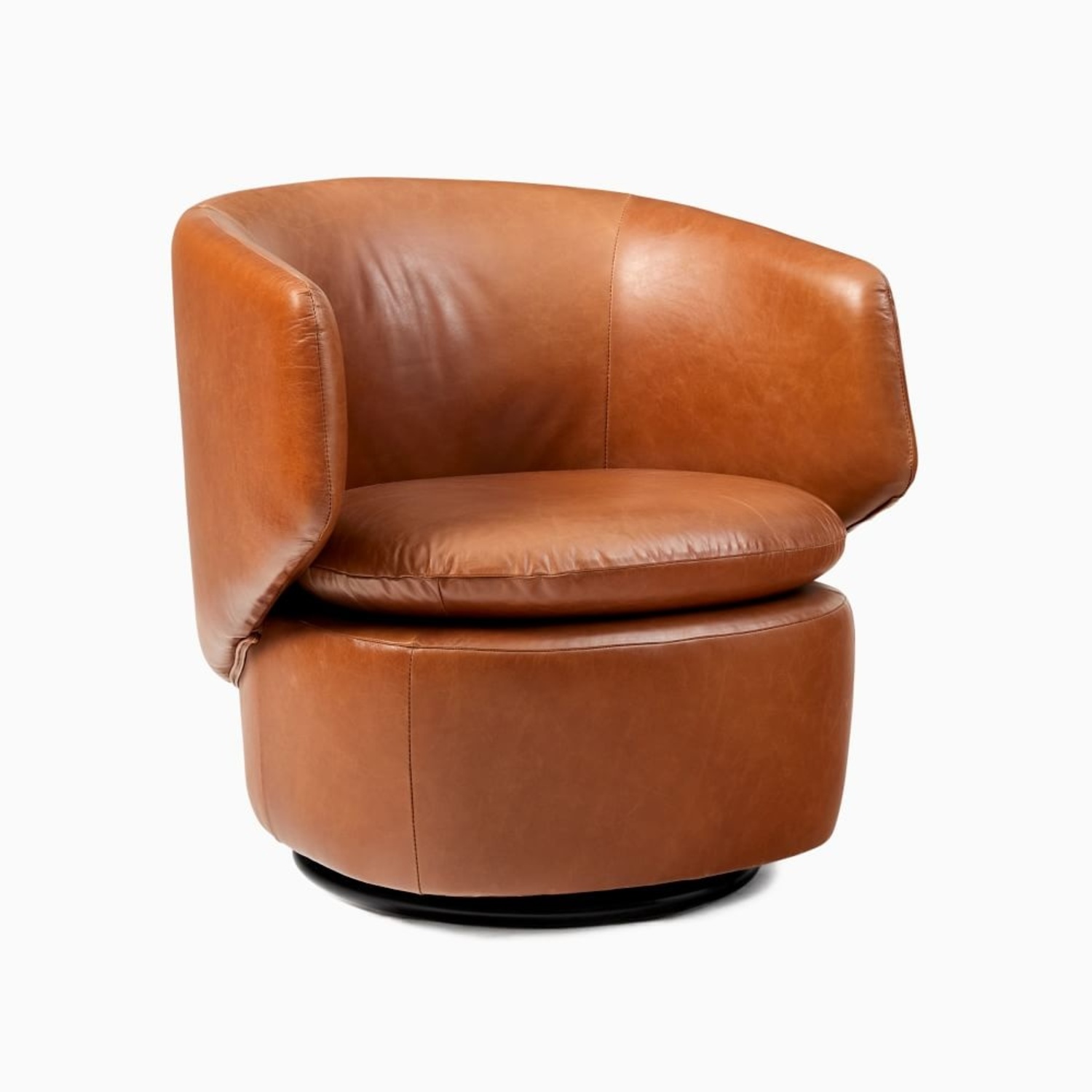 West Elm Crescent Leather Chair - image-4