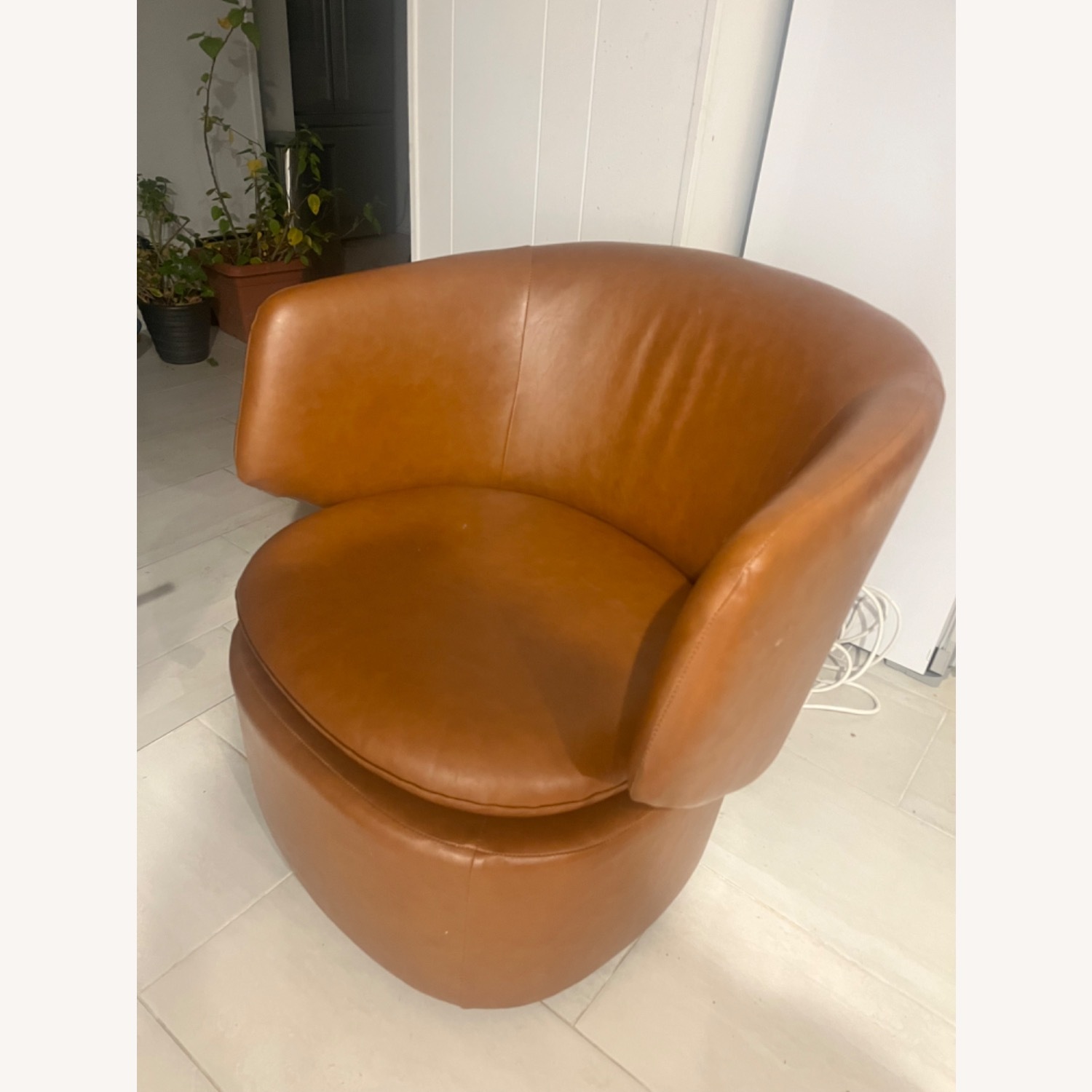 West Elm Crescent Leather Chair - image-2