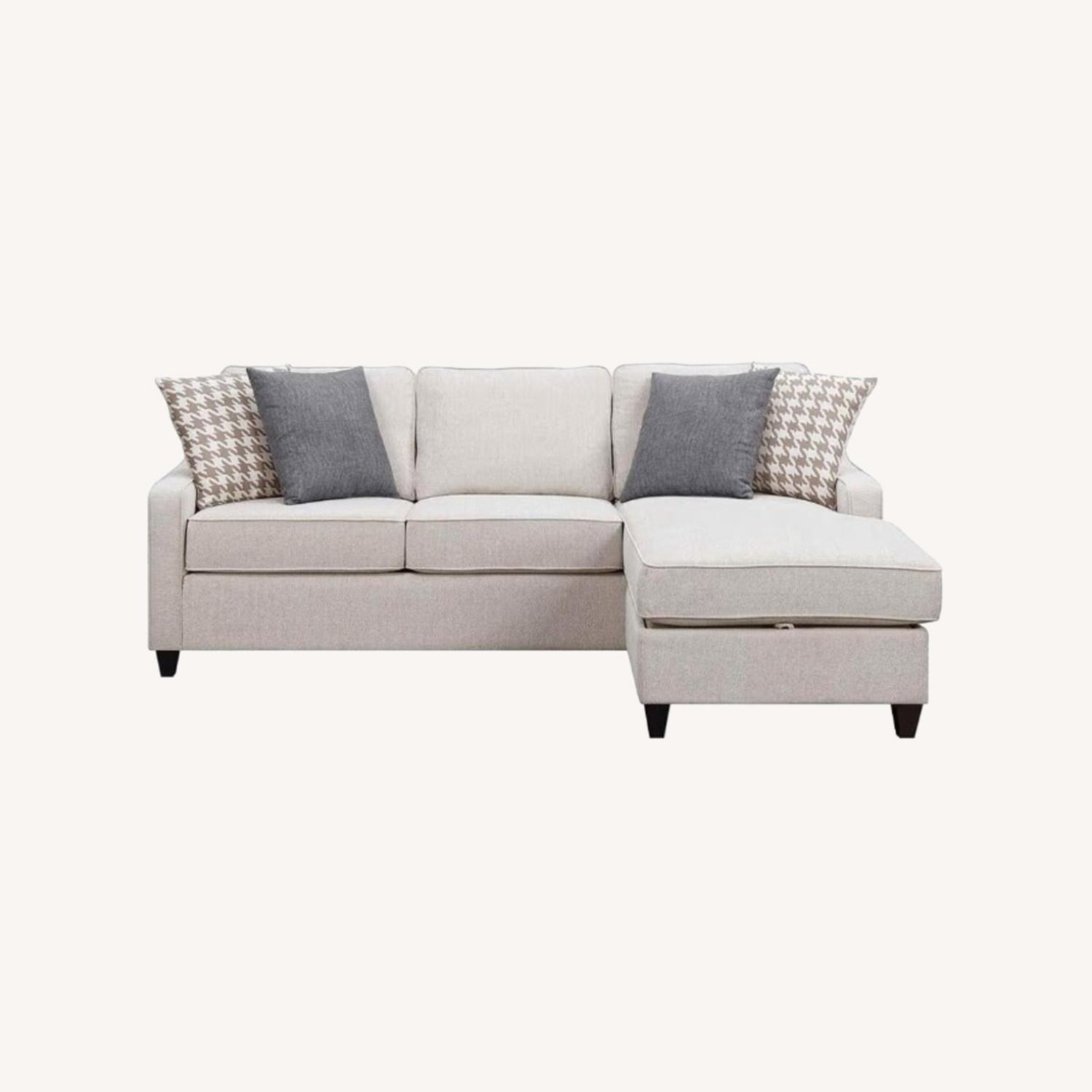 Mclouglin Natural Linen 2 Piece Sectional - image-0