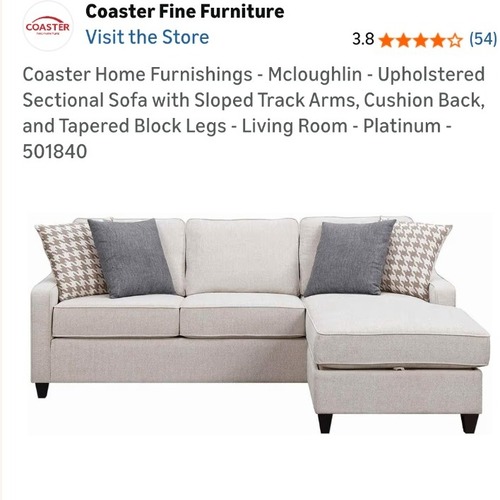 Used Mclouglin Natural Linen 2 Piece Sectional for sale on AptDeco