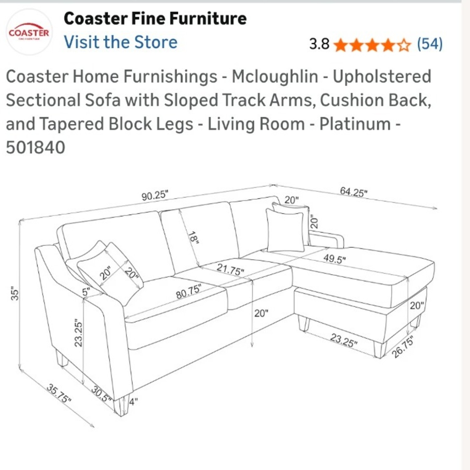 Mclouglin Natural Linen 2 Piece Sectional - image-2