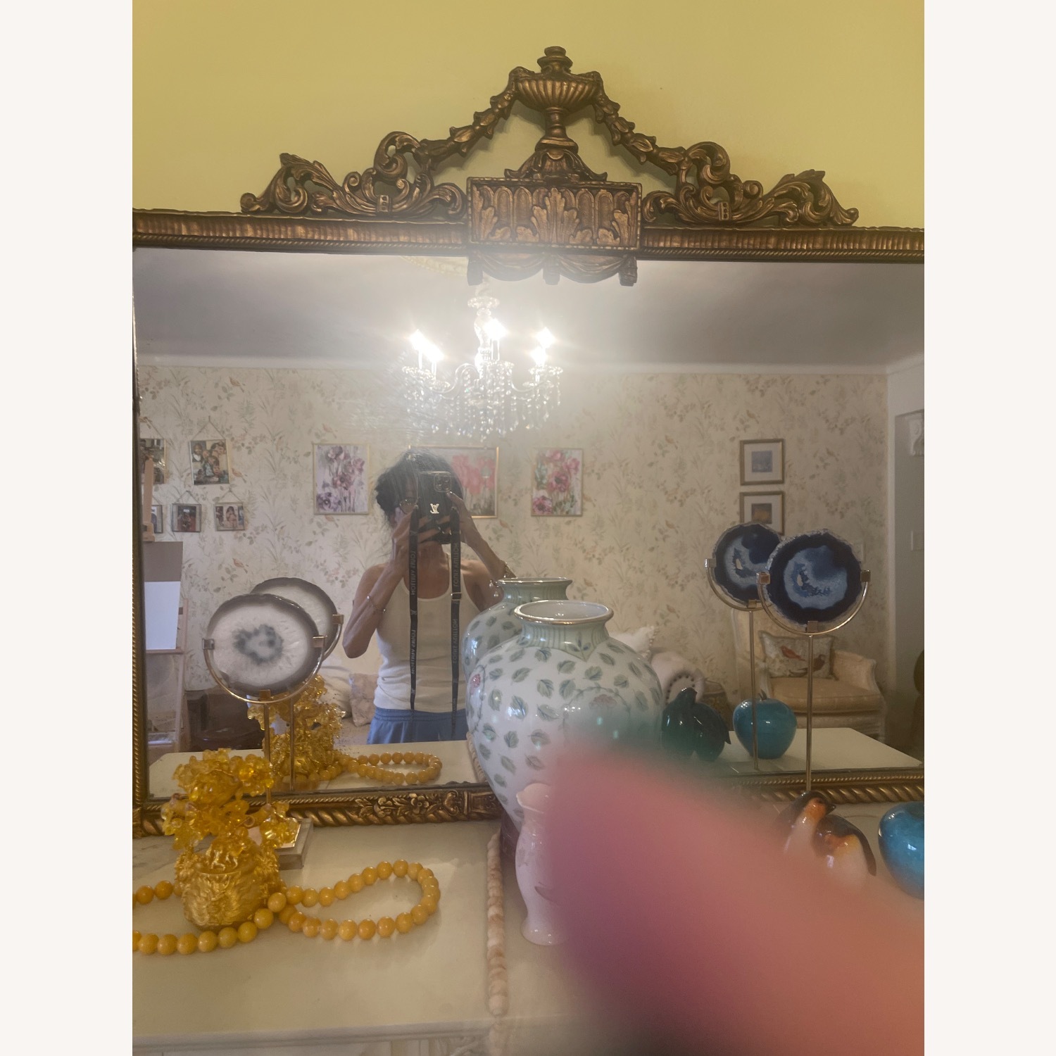 Antique Gold Wall Mirror - image-2
