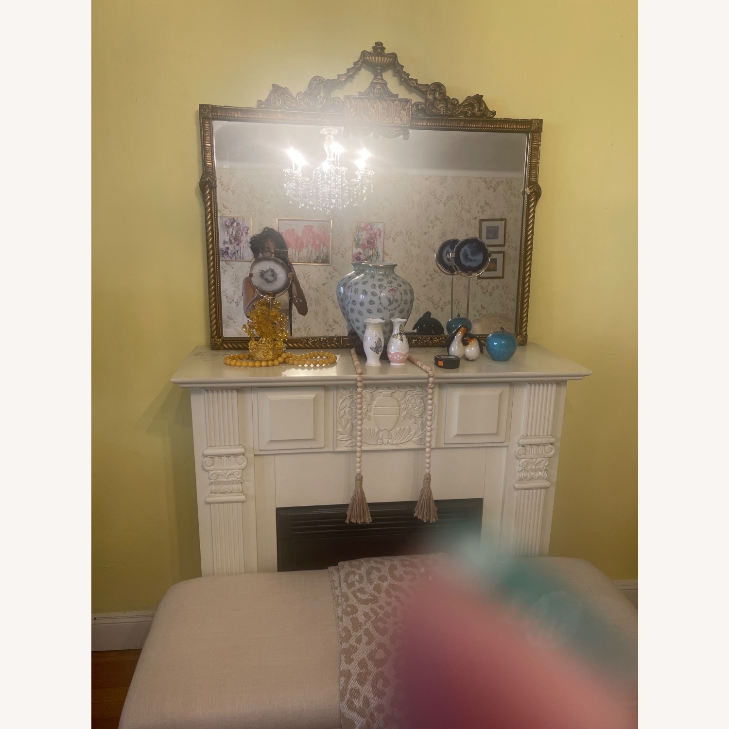 Antique Gold Wall Mirror - image-1