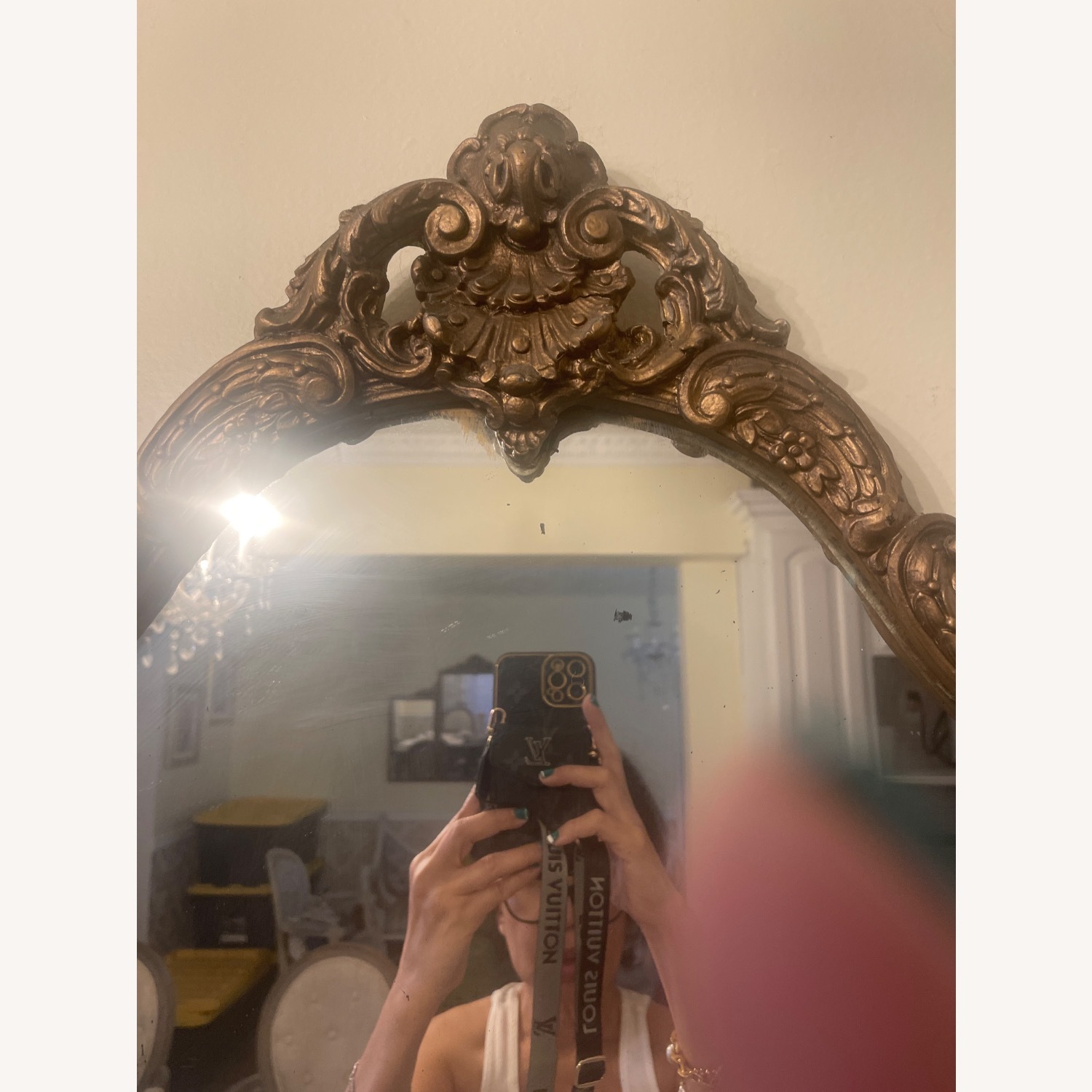 Antique Gold Wall Mirror - image-3