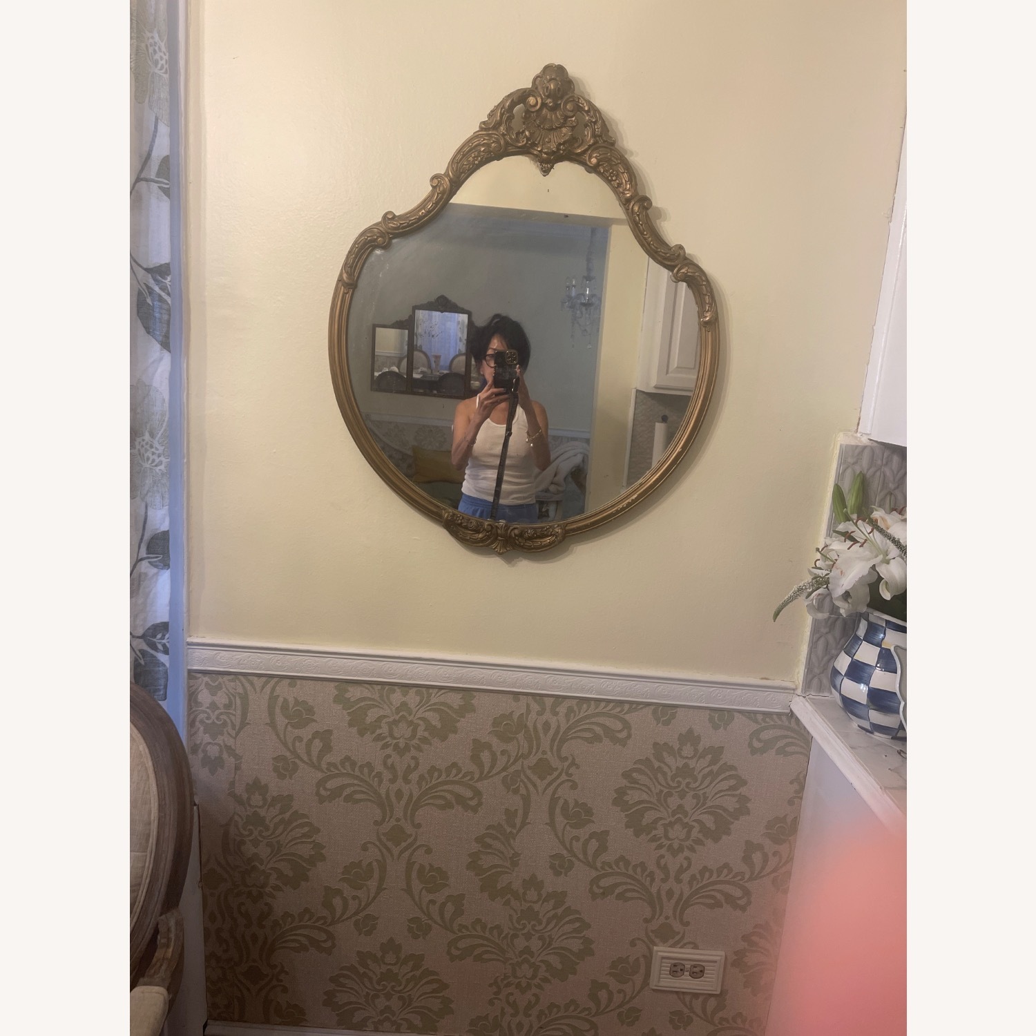 Antique Gold Wall Mirror - image-1