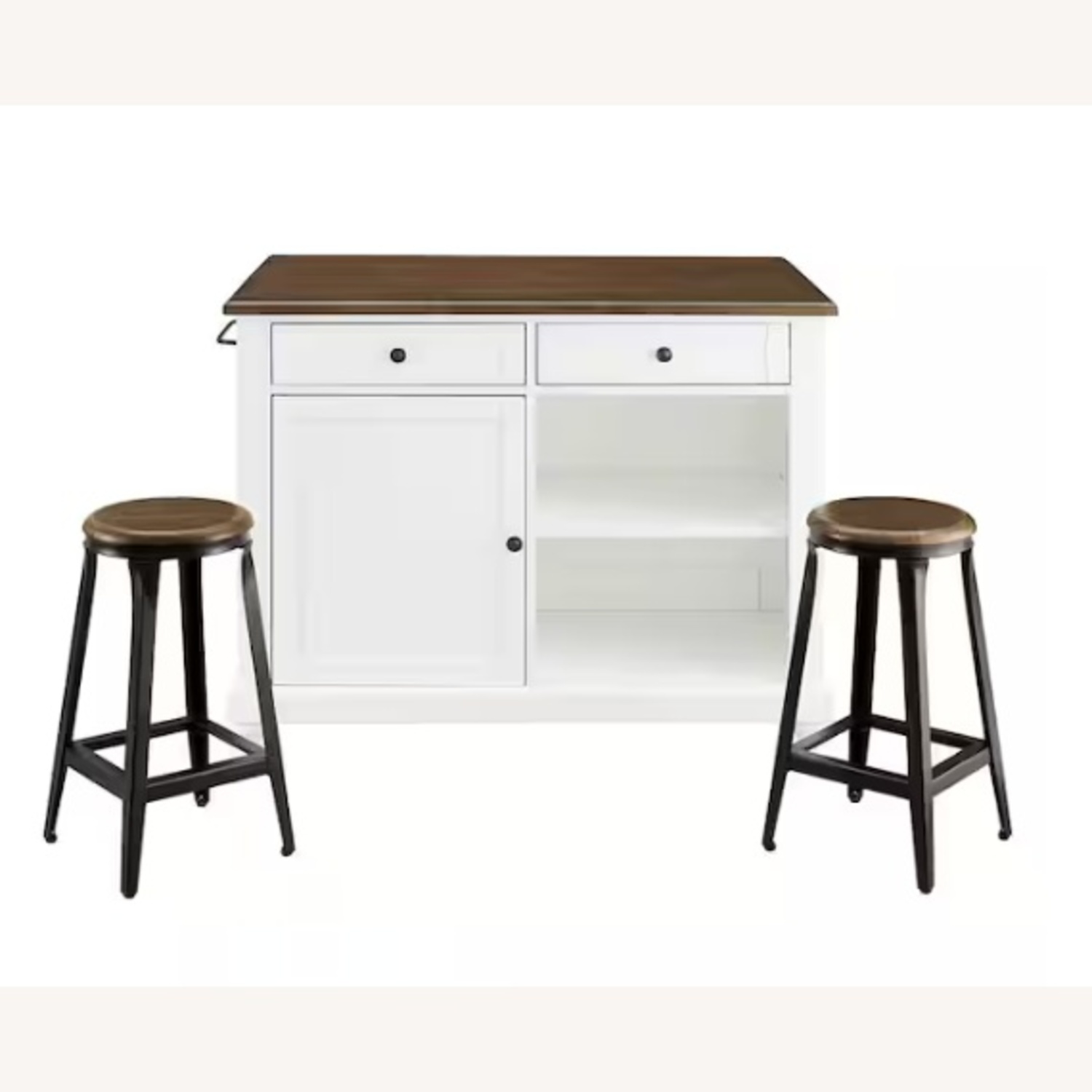 Kitchen Island with storage and bar stools - image-4