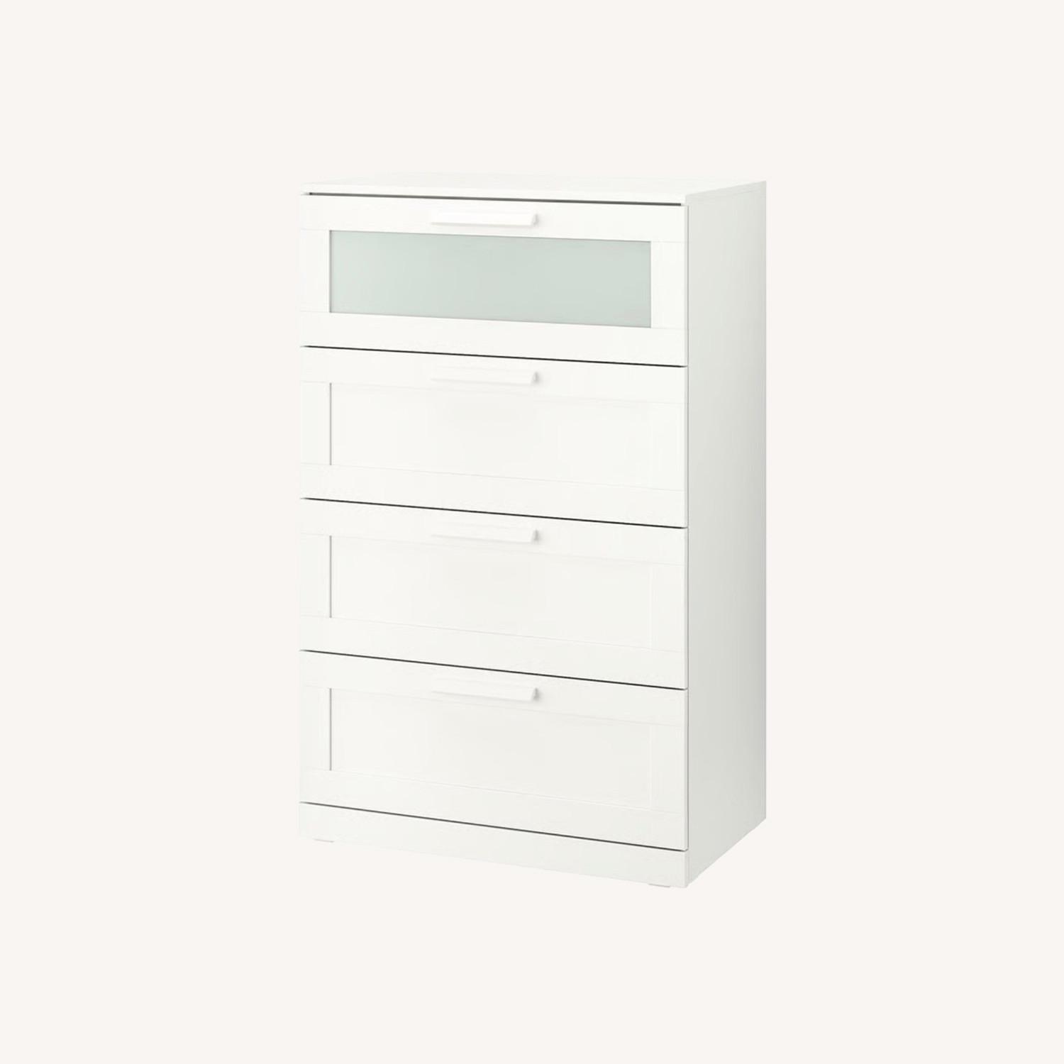 IKEA Brimnes 4 Drawer White Wood Dresser - image-0