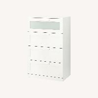 IKEA Brimnes 4 Drawer White Wood Dresser
