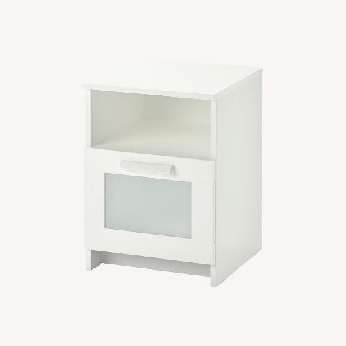 Used IKEA Brimnes White Wood Nightstand for sale on AptDeco