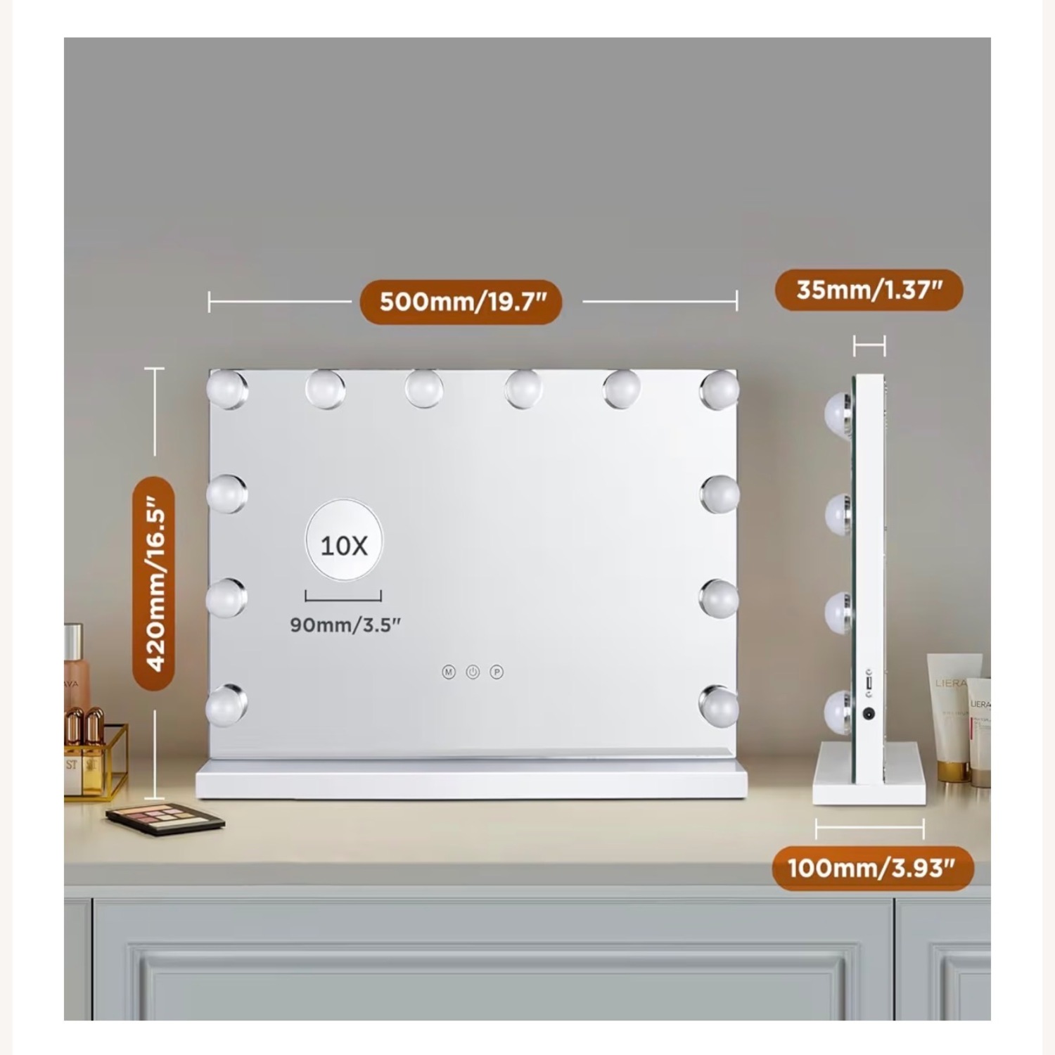 Vanity Desk/Wall Mirror - image-2